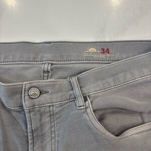 Faherty Mens Stretch Terry Pants Size 34 Straight Leg light Gray